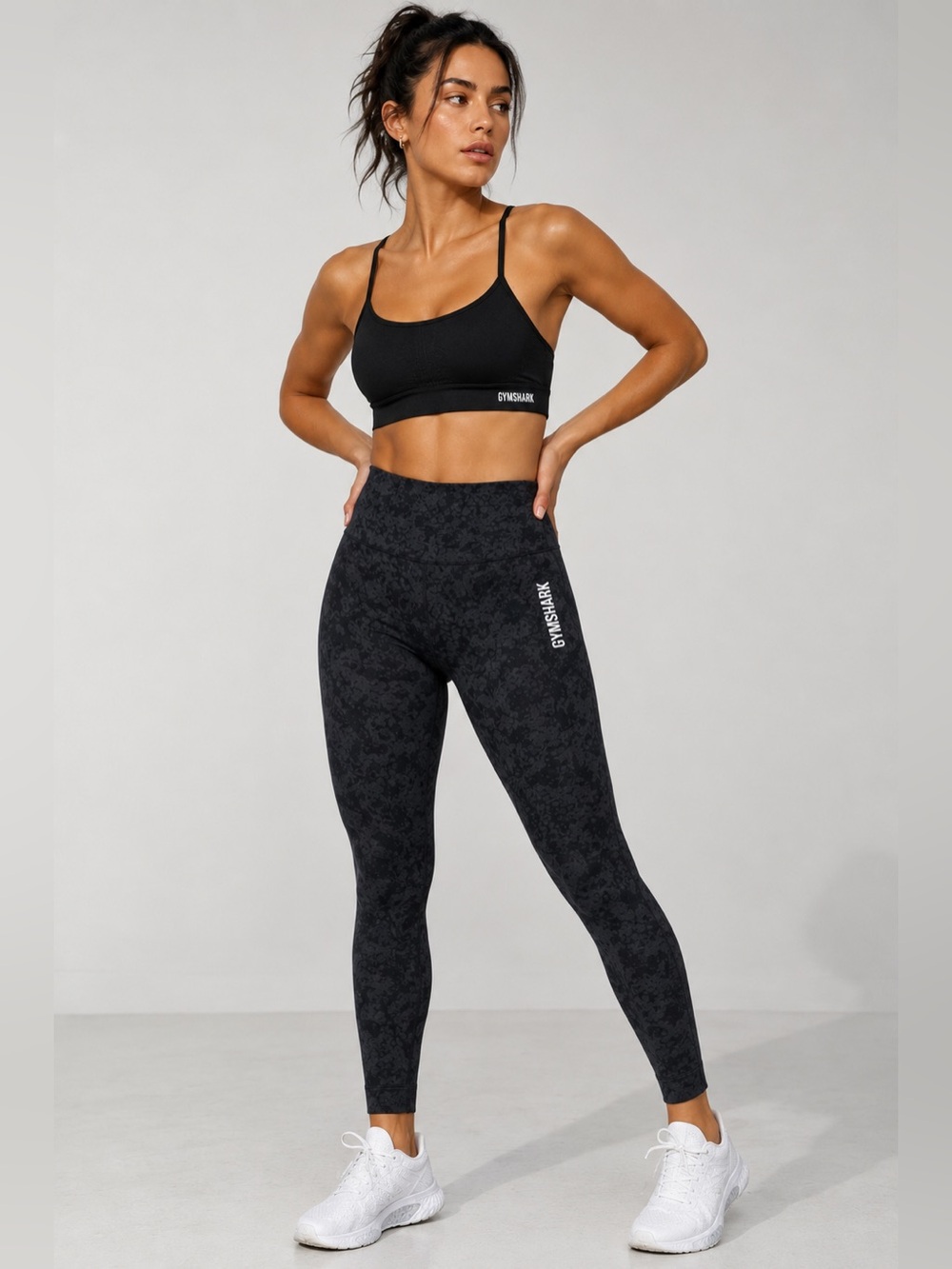 Gymshark Black Camo Seamless Leggings Size S